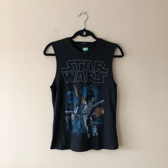 Star Wars Tops - Star Wars black graphic print sleeveless top